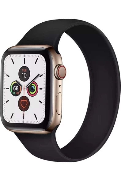 Pazariz Apple Watch Uyumluseries 8 41mm Kordon, Silicone Elastic Band (size, 135mm) Kırmızı