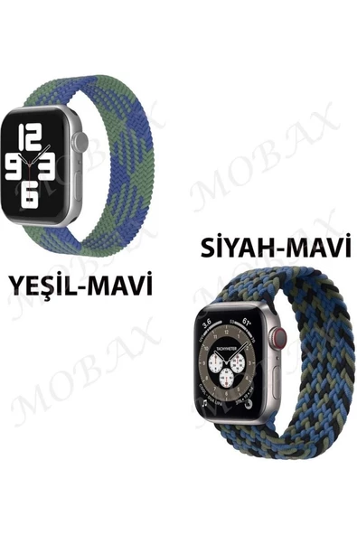 Pazariz Apple Watch Uyumlu42mm 44mm 45mm 49mm 1/2/3/4/5/6/se/7/8/ultra Kordon Örgü K - Resim 3