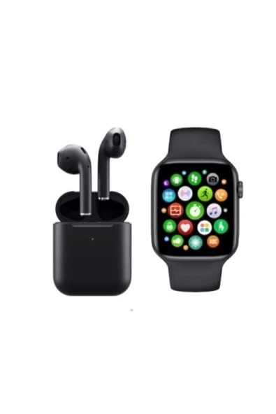 Pazariz Unisex Siyah Akıllı Saat T500 +  I12  Kablosuz Kulaklık Ikili ürün görseli