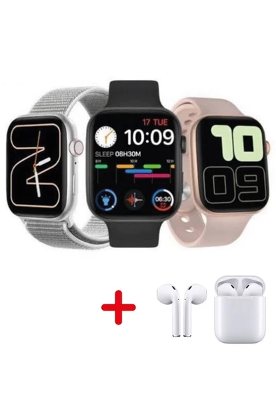 Pazariz Akıllı Saat 99 Smartwatch + Kulaklık Dokunmatik Türkçe Menü Arama Cevaplama Kablosuz Şarj ürün görseli