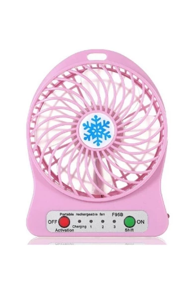 Pazariz 3 Kademeli Şarjlı Masa Üstü Usb Mini Taşınabilir Vantilatör Fan ürün görseli 1