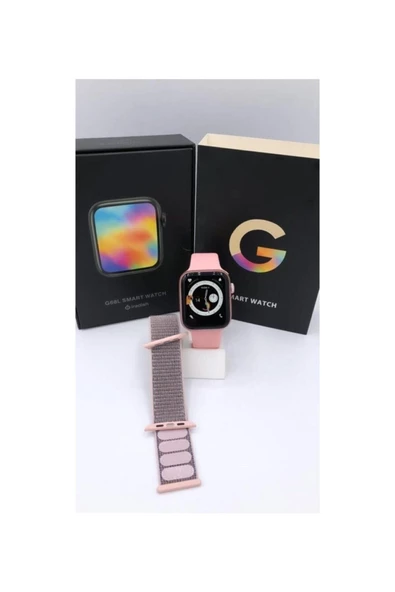 Pazariz Uyumlu G68l Smart Watch Çift Tuş Aktif -çift Kordon Akıllı Saat-rose - Resim 2
