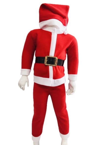 Pazariz Pembecin Erkek Çocuk Noel Baba Kostüm Yılbaşı Eğlence Çocuk Giyim