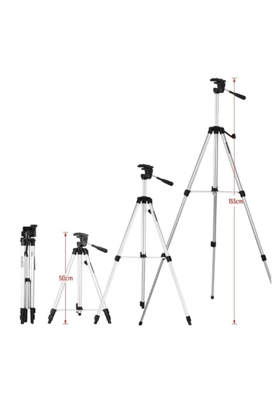 Pazariz 135 Cm Profesyonel Tripod Kamera Fotoğraf Makinesi Tutucu - 2