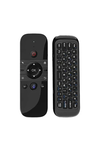 Pazariz ® 2.4ghz Klavye Sesle Kumanda Jiroskop Air Mouse Akıllı Tv Android Box Klavye Uzaktan Kumanda