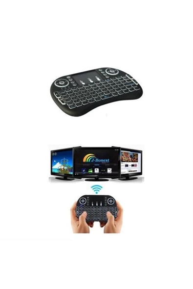 Pazariz ® Smart Tv Kablosuz Dokunmatik Mini Uzaktan Kumanda Klavye 411016 ürün görseli 1