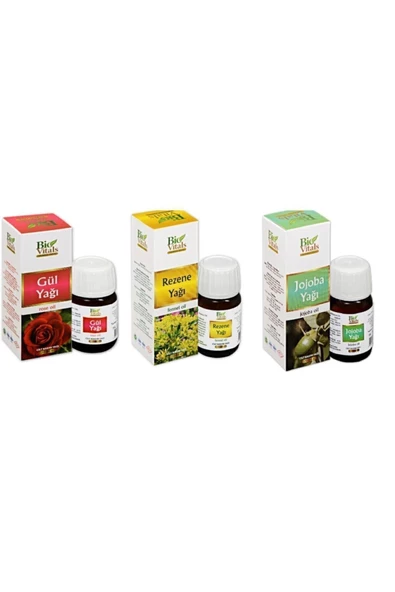 Pazariz Gül Rezene Jojoba-aromatik Masaj-cilt Bakım Yağ Seti ürün görseli 1