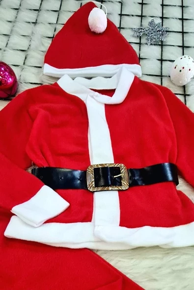 Pazariz Bebek Yeni Yıl Noel Baba Kostüm Yılbaşı Takımı - 2