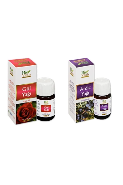 Pazariz Gül Yağı Ve Ardıç Yağı Aromatik Masaj Cilt Bakım Yağ Seti 20 Ml ürün görseli 1