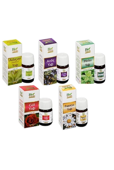 Pazariz Ada Çayı Ardıç Melisa Gül Papatya-aromatik Masaj-cilt Bakım Yağ Seti ürün görseli 1