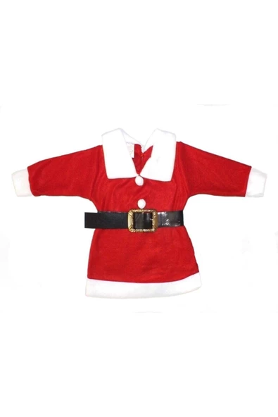 Pazariz Kız Çocuk Noel Baba Kostümü Yılbaşı Kostümü - 2