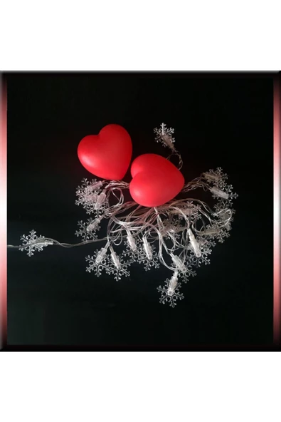 Pazariz Yılbaşı Hediye Seti - 3mt Kartanesi Led+2 Kalp Led - Resim 2