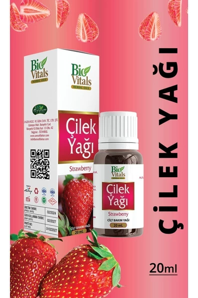 Pazariz Çilek Yağı 20ml ürün görseli 1