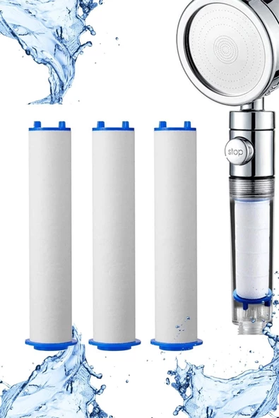 Pazariz 3 Adet Filtreli Duş Başlığı Filtresi Kireç Önleyici Filtre (sadece Filitre Ilanıdır) - Resim 2