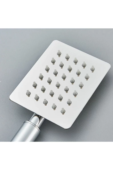 Pazariz Pazarız Paslanmaz Çelik Kırılmaz Duş Başlığı Kare Su Tasarruflu El Duşu - Resim 3