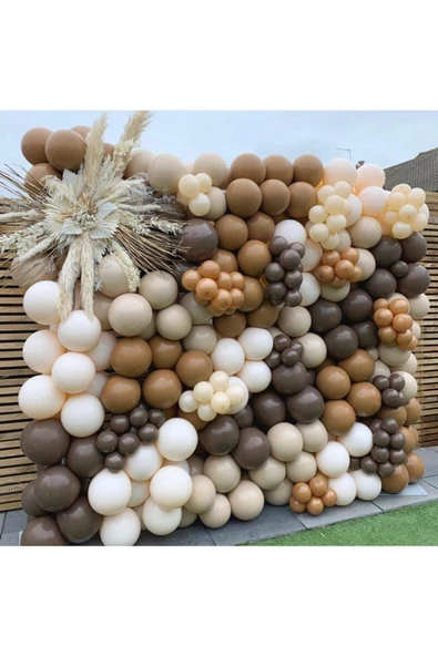 Pazariz Kahverengi Karamel Ten Ve Somon Balon Zinciri 100 Adet ürün görseli