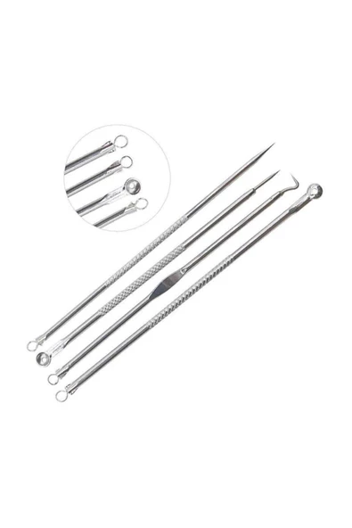 Pazariz Paslanmaz Çelik Komedon Sivilce Akne Iğne Aracı Çıkartıcı Set Yüz Bakımı Siyah Nokta Leke Çı - 3