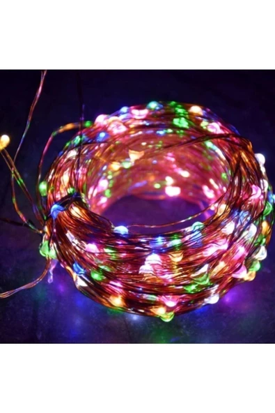 Pazariz 5 m Peri Rgb 50 Led Pilli Noel Parti Yılbaşı Ağaç Dekoratif Aydınlatma Lambası Animasyonlu Süsleme ürün görseli 1