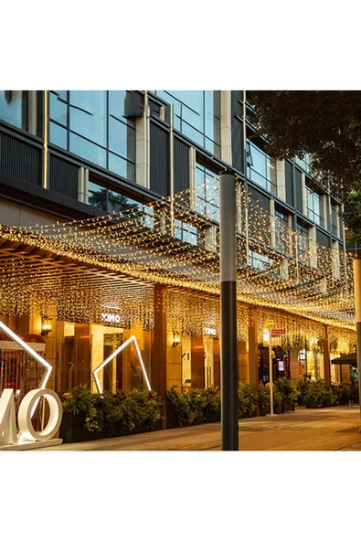 Pazariz Sarı Led Lamba Süs 10 Metre Işık Elektrikli 50 Ampul Led Dekor - Resim 3