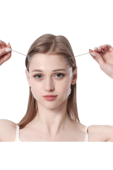 Pazariz 40 Adet Ipli Yüz-kaş-göz-boyun Germe Bantı Ipli Vücut Gerdirme Bantları Kaz Ayağı Lifting - Resim 2