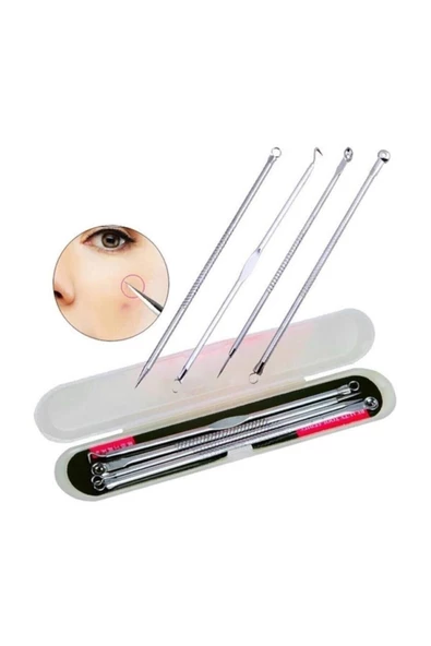 Pazariz Paslanmaz Çelik Komedon Sivilce Akne Iğne Aracı Çıkartıcı Set Yüz Bakımı Siyah Nokta Leke Çı - 2