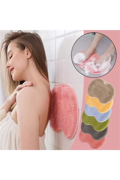 Pazariz Pazarız Çok Amaçlı Vantuzlu Esnek Yumuşak Banyo El Ayak Vücut Plastik Duş Matı Plastik Banyo Matı