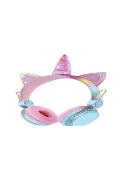 Pazariz Yeni Nesil Kablosuz Sevimli Unicorn Kız Çocuk Kulaklığı Wirelles Bluetooth Pembe - 3