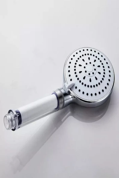 Pazariz 4 Fonksiyonlu Filtreli Duş Başlığı Kireç Önleyici Filtre Beyaz Krom - Resim 3