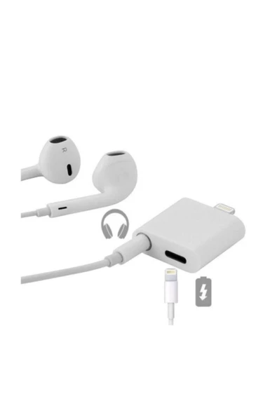 Pazariz Iphone Ipad Lightning Uyumlu Kulaklık Ve Şarj Çevirici Dönüştürücü Çoğaltıcı Kablo 6 7 8 X X - 3
