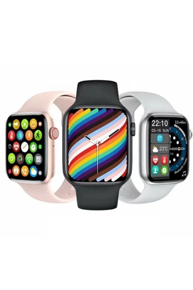 Pazariz Watch 6 Pro Edition 2023 Series Akıllı Saat Suya Dayanıklı Ateş Ve Nabız Ölçer Çok Fonksiyon - Resim 3