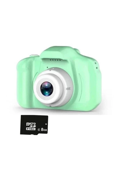 Pazariz Mini 1080p Çocuklar Için Dijital Fotoğraf Makinesi-oyun,video,filtre-son Versiyon 8 Gb Sd Ka