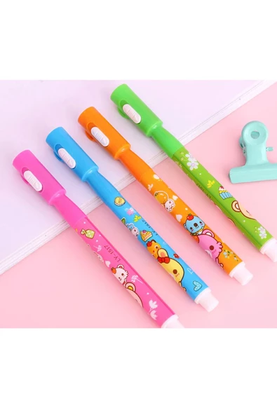 Pazariz Mor Işıklı Sihirli Görünmez Kalem Işıklı Kalem İnvisible ink Pens Uv Led Light 4 Ad