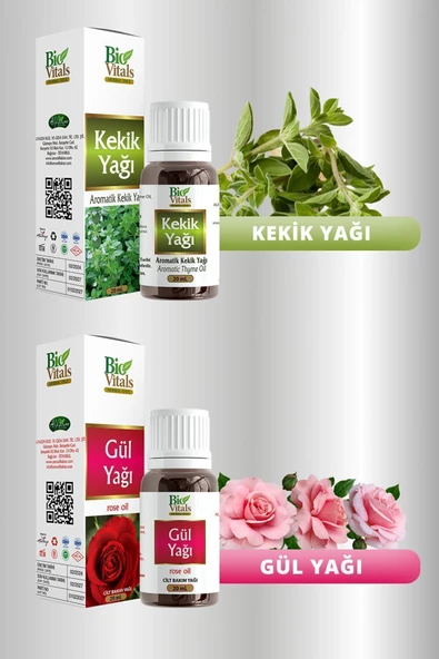 Pazariz Gül Ve Kekik-aromatik Masaj-cilt Bakım Yağ Seti