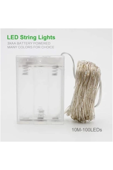 Pazariz 5 m Peri Rgb 50 Led Pilli Noel Parti Yılbaşı Ağaç Dekoratif Aydınlatma Lambası Animasyonlu Süsleme - Resim 3