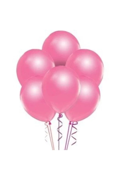 Pazariz Metalik Balon 10 Adet Pembe