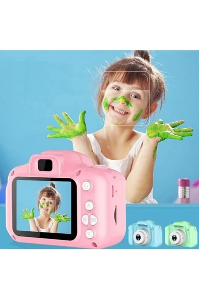 Pazariz Mini 1080p Hd Kamera Çocuklar Için Dijital Fotoğraf Makinesi 2.0 Inç Ekran 720-1080p Pembe R - 2