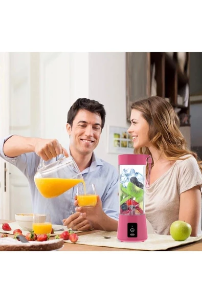 Pazariz A Kalite 400ml Şarjlı Taşınabilir Buz Kırabilir Smoothie Blender Meyve Sıkacağı - 3