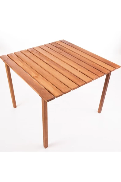 Pazariz Ahşap Katlanır Rulo Kamp Ve Piknik Masası Kahverengi Ahşap, Kamp, Balkon Bahçe Plaj 60x60 - 3