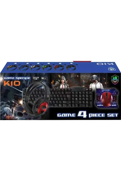 Pazariz Oyuncu Seti Klavye+mouse Mouse Pad+kulaklık K10 Gamer Set