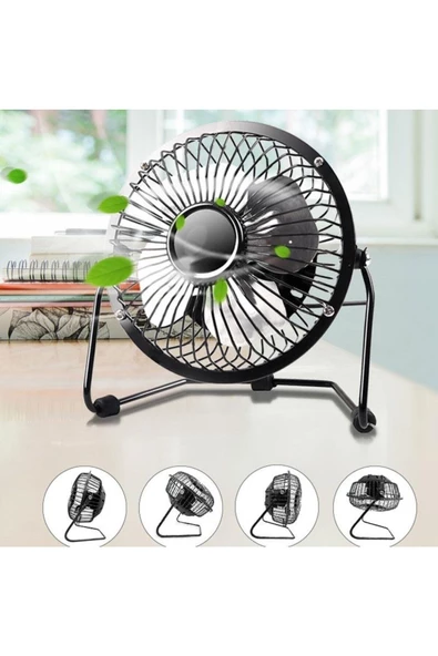 Pazariz Soğutucu Serinletici Pervaneli Masaüstü Küçük Ayaklı Vantilatör Klima Usb Fan Metal Fan