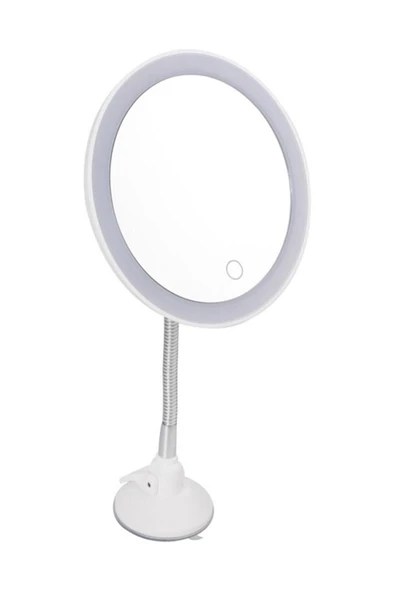 Pazariz 23 Led Işıklı Banyo Makyaj Aynası, 10x Büyütme, Esnek, Dokunmatik Sensör, Ayarlanabilir Kol