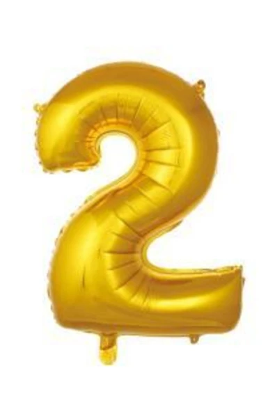 Pazariz 40'' 100 Cm Altın Gold Folyo Rakam Balon 2