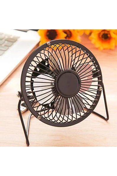 Pazariz Soğutucu Serinletici Pervaneli Masaüstü Küçük Ayaklı Vantilatör Klima Usb Fan Metal Fan - Resim 3