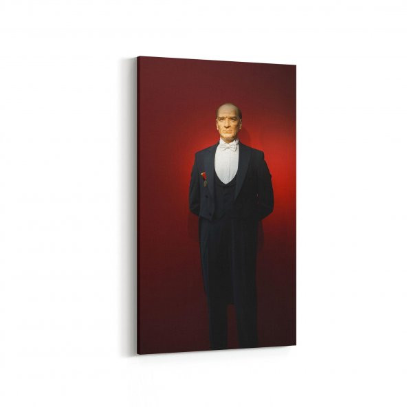Olla 12419 Mustafa Kemal Atatürk Dikey Dar Kanvas Tablo