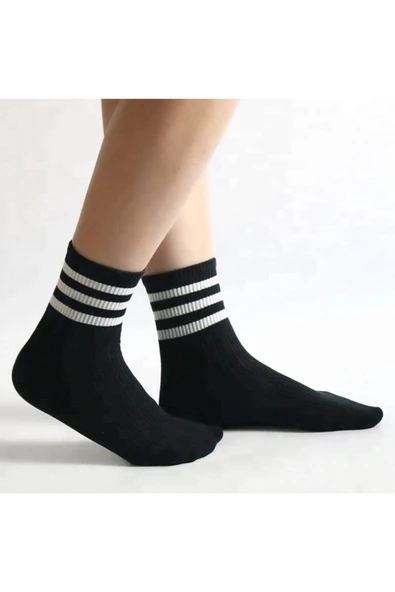 Pazariz Siyah Çizgili Kolej Çorap ürün görseli
