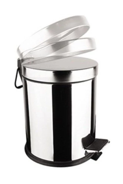 Pazariz Mikro 3 Lt Paslanmaz Pedallı Çöp Kovası ürün görseli 1