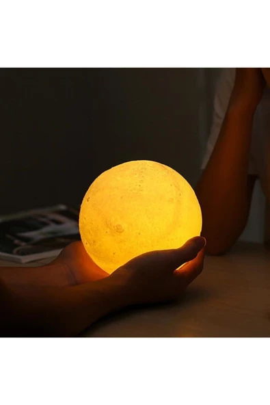 Pazariz Sarı 3D Ay Gece Lambası - 2