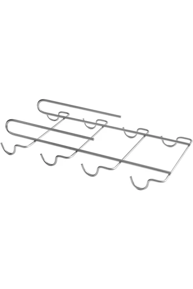 Pazariz Dolap Içi Raf Altı Fincan Askısı 8 Kancalı Bardak Kupa Askılığı Metal - 2