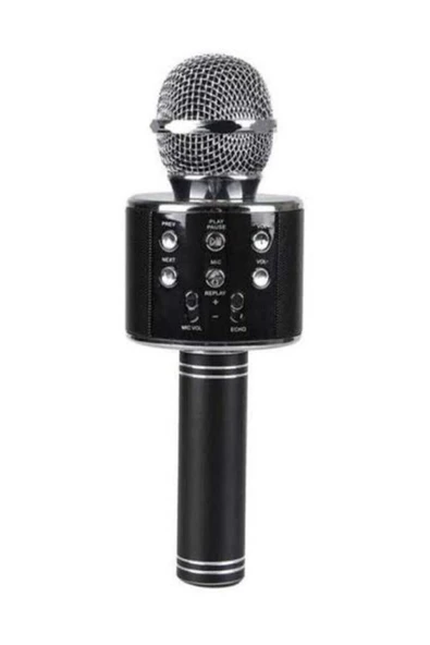 Pazariz Wster Ws-858 Karaoke Mikrofon Bluetooth Hoparlör Aux Usb Mikro Sd Kart Girişli