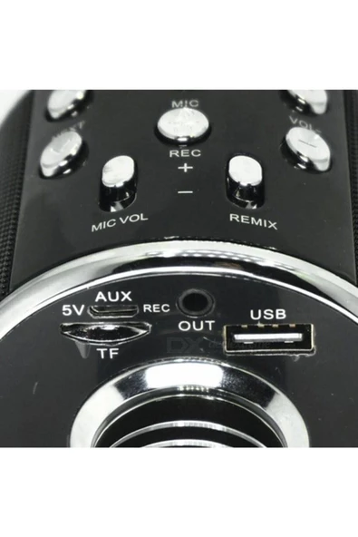 Pazariz Wster Ws-858 Karaoke Mikrofon Bluetooth Hoparlör Aux Usb Mikro Sd Kart Girişli - 2